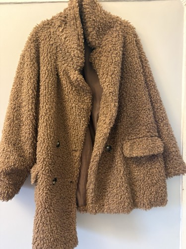 George faux furry camel - faux,