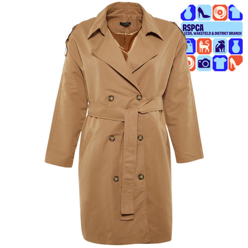 Trendyol camel trench - camel, coat