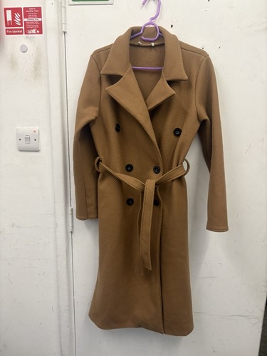 Zara ladies camel brown belted - brown,
