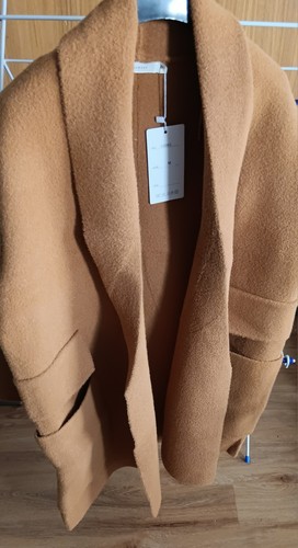 Womens boucle coat camel tan - boucle,