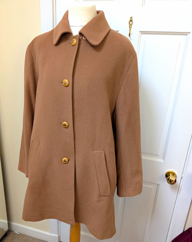 Viyella brown wool coat - coat, size