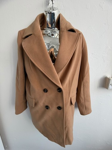 New womens camel overcoat - new,
