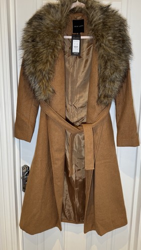 New look camel - faux, collar