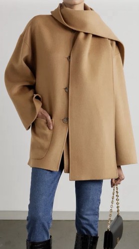 Toteme scarf coat camel 100 - toteme,