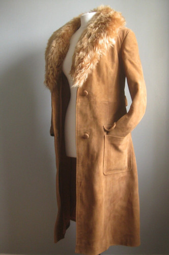 Vintage long leather coat - vintage,