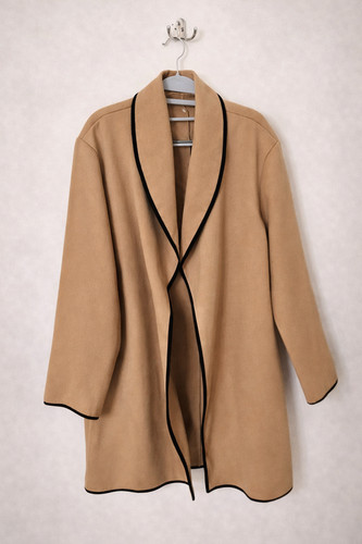 Camel open front - coat, cardigan