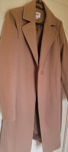 Womens camel brown long jacket - brown,