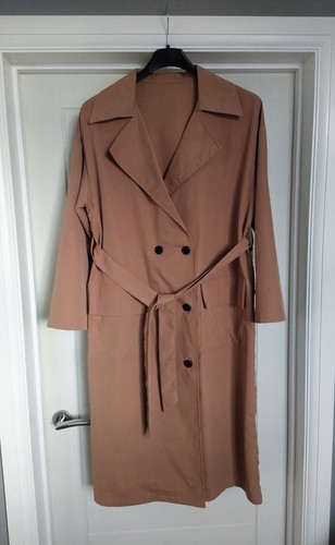 Ladies brown camel trench - camel,