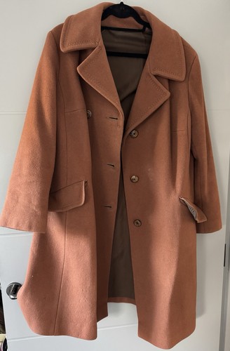 Vintage pure wool coat camel - pure,