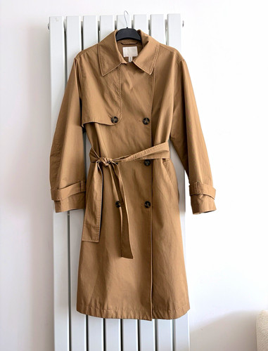 Camel trench coat - h&m, s