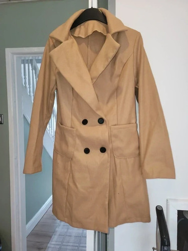 Shein camel trench coat - shein, s