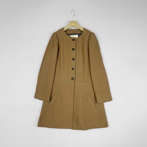 Chloé coat camel wool silk - camel,